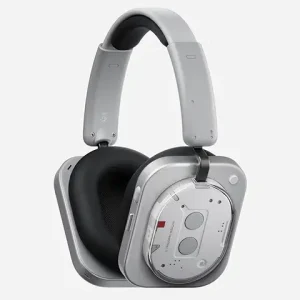 nothing headphone (1) wireless over ear headphones with active noise cancelling, up to 80 hours of battery life, hi res, spatial audio, water resistance white
